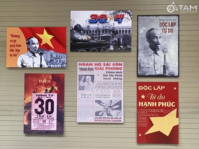 Tranh dán tường chủ đề 30-04 2-9 bằng formex [Độc quyền - In sắc nét] 60x40cm FORM-VN-01